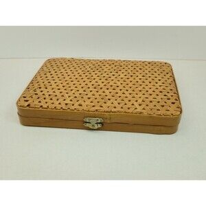 Bamboo Clutch Wooden Box Case Vintage People Republic of China
